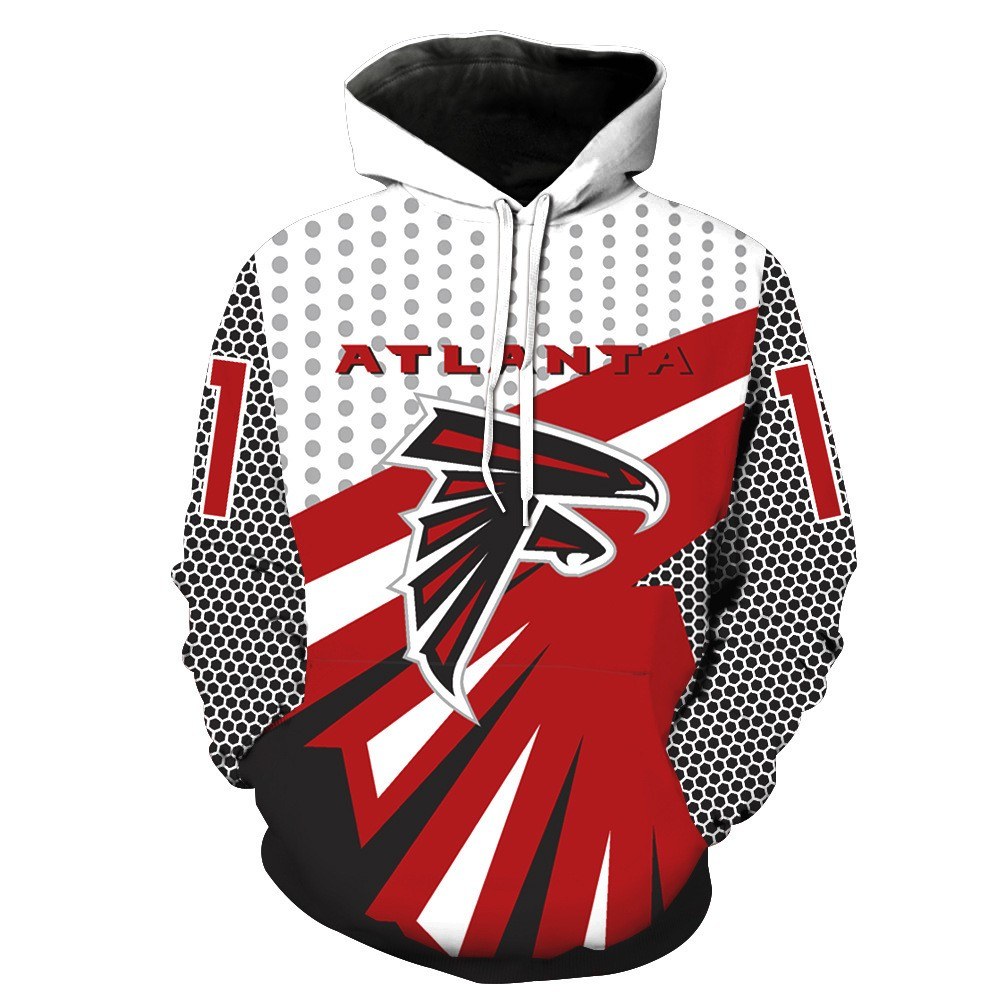 Atlanta Falcon football team printing hooded pockets hooded sweater men's tide hooded men's sweater  XL