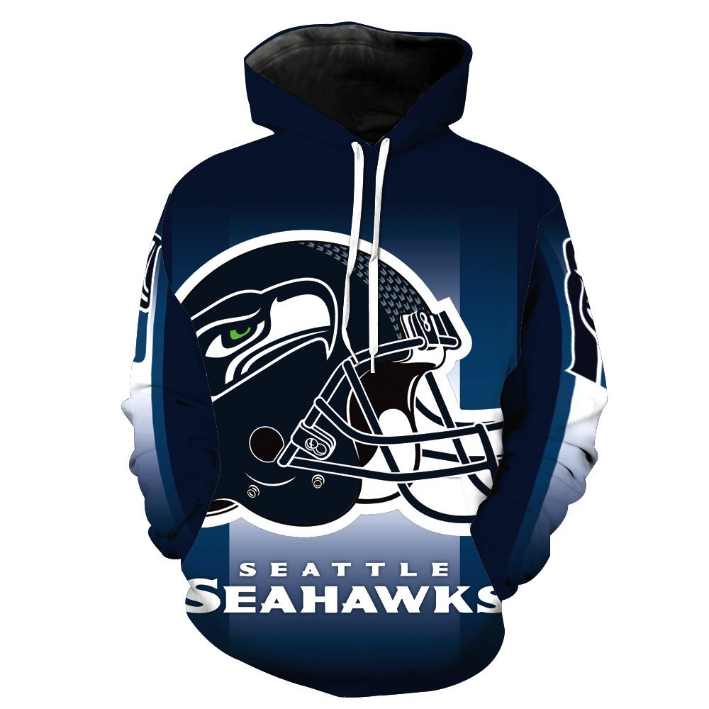 New Seattle Seahawks Seattle Seahawk NFL Football 3D Printed Sweatshirt  XXL