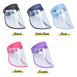 Transparent Protective Hat Visor Cap Flip Up Rotatable Adjustable Dustproof Anti-Droplet Protective Face Shield Full Cover