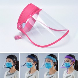Transparent Protective Hat Visor Cap Flip Up Rotatable Adjustable Dustproof Anti-Droplet Protective Face Shield Full Cover