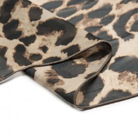 Fashion Women Chiffon Scarf Leopard Print Long Shawl Pashmina Beach Elegant Thin Scarf