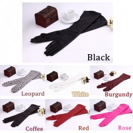 Fashion Elegant Women Gloves Soft PU Leather Arm Long Gloves Evening Party Gloves Leopard