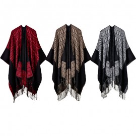 Winter Women Loose Outerwear Coat Oversized Knitted Cashmere Poncho