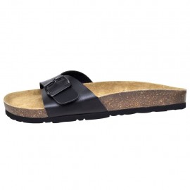 Black Unisex BioKork sandal with buckle size 38