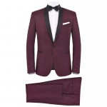 Two-piece evening suit Black Tie Smoking Mens 46 Burgundy