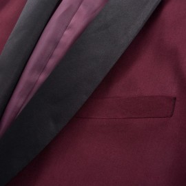 Two-piece evening suit Black Tie Smoking Mens 46 Burgundy
